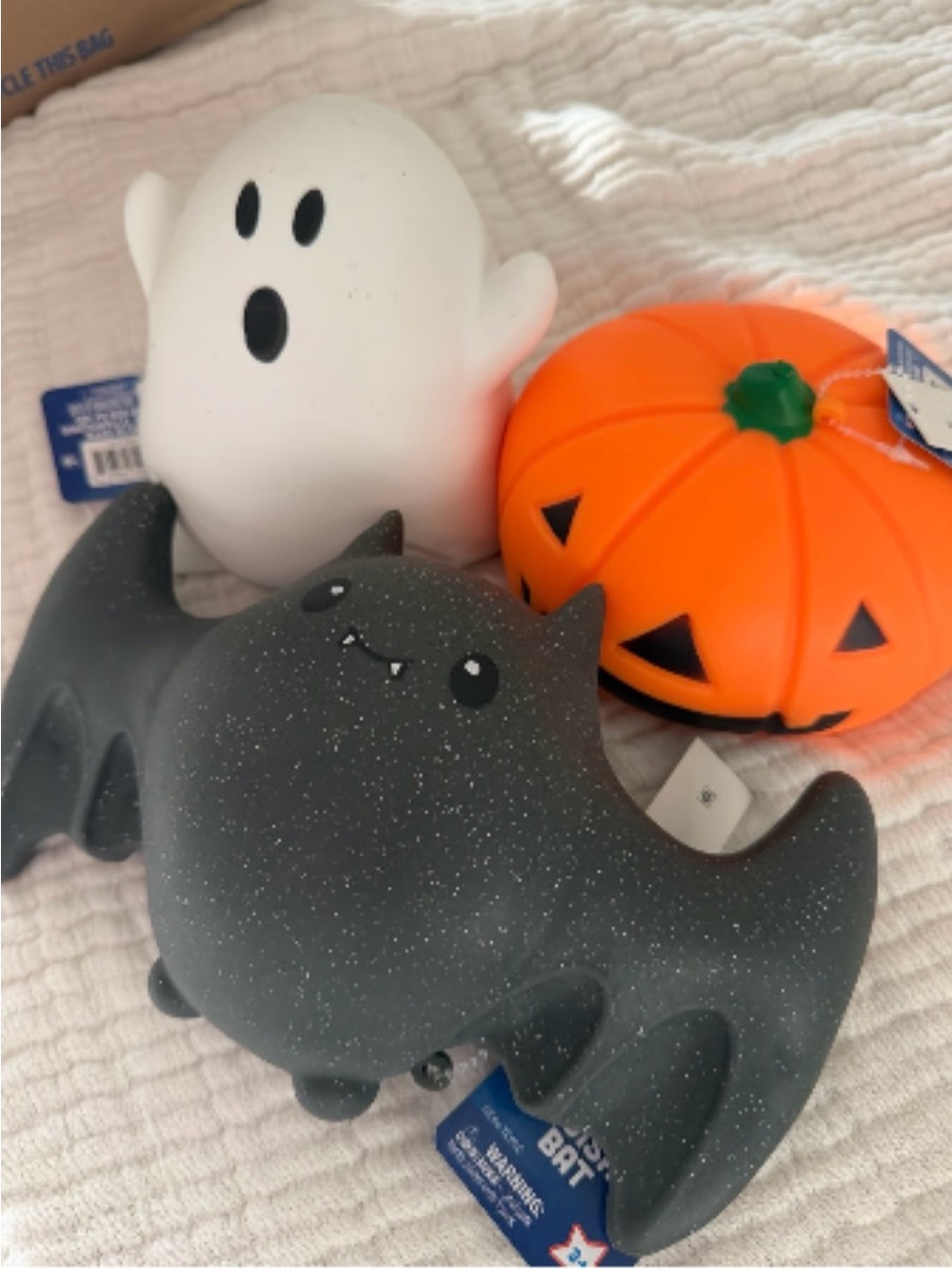 Toymendous Halloween Squishy Ghost Bat and Pumpkin